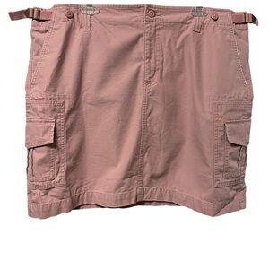 Old Navy Skirt Vintage SZ 18 Rose Pink Cargo Pockets Surplus Military Mil Spec